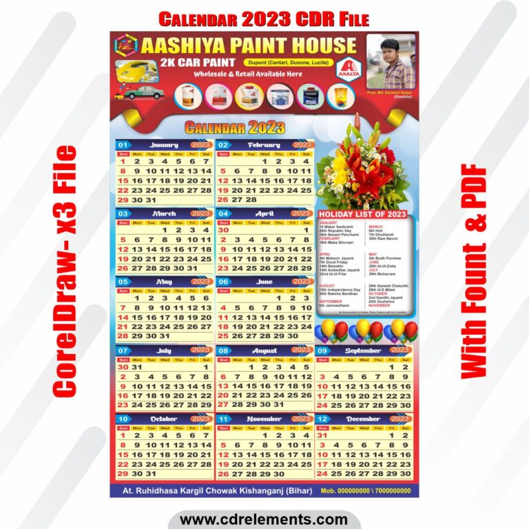 New Calendar 2023 CDR File