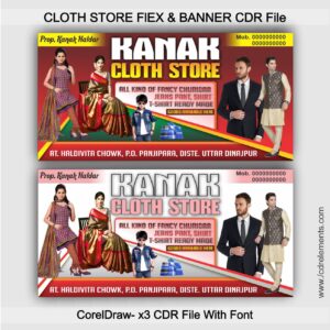 CLOTH STORE FlEX & BANNER CDR File