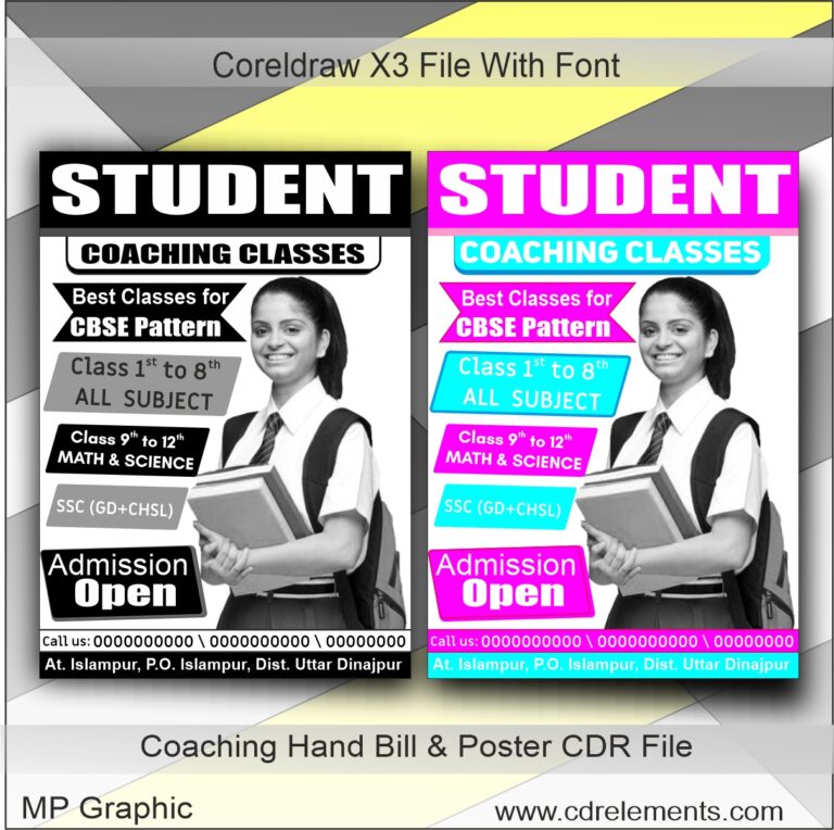 Coaching Hand Bill & Poster CDR File