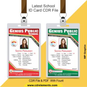 Latest School ID Card CDR File