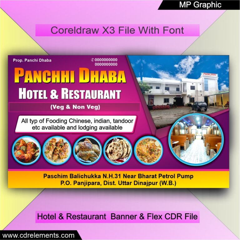 Hotel & Restaurant Banner & Flex CDR File