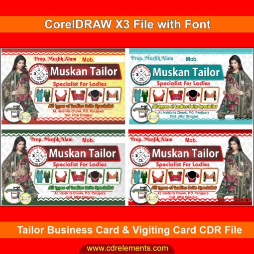 Tailor Business Card & Visiting Card CDR File