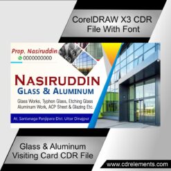 Glass & Aluminum Visiting Card CDR File