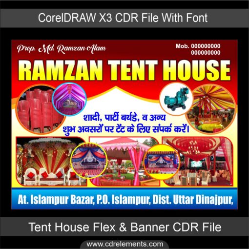Tent House Flex & Banner CDR File