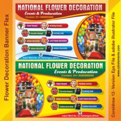 trbahadurpur Flower Decoration Banner Flex Cdr File Eps File adobe illustrator File