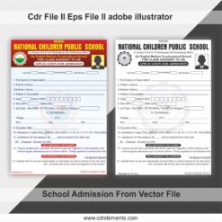 School Admission From Cdr File II Eps File II adobe illustrator