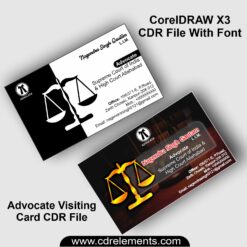 Advocate Visiting Card CDR File