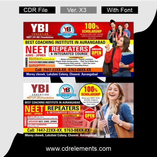 Coaching Institute Banner CDR File