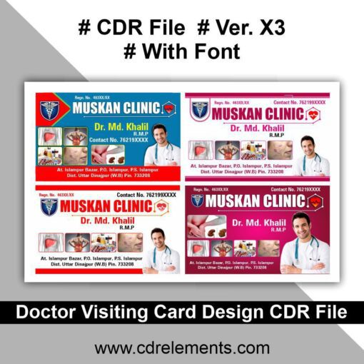 Doctor Visiting Card Design CDR File