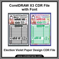 Election Violet Paper Design CDR File